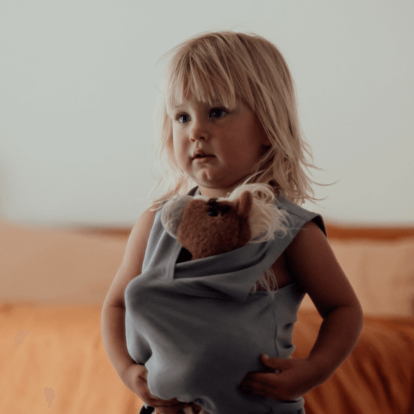 Dollydink baby doll carrier in Gray color