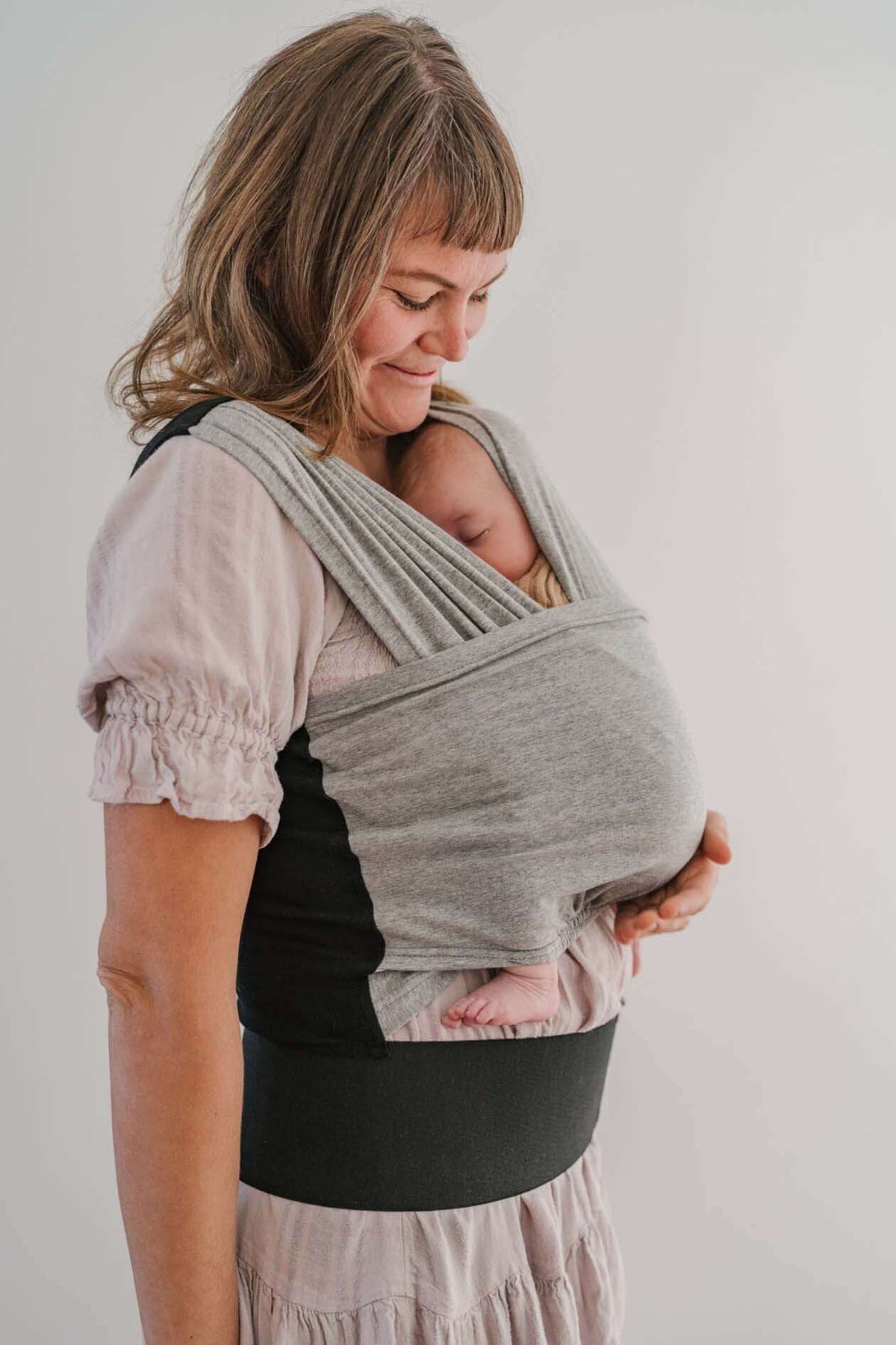 BabyDink Pocket Organic Baby Carrier - Grey Marle